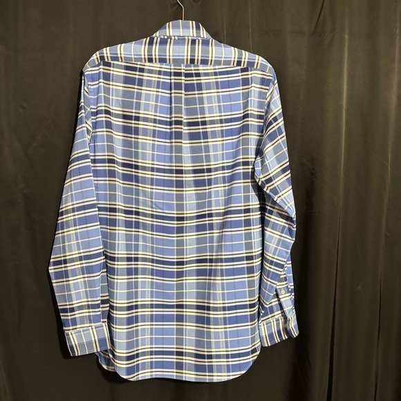 Polo Ralph Lauren Shirt Men’s Blue White Plaid Classic Fit Long Sleeve size M - Picture 3 of 7